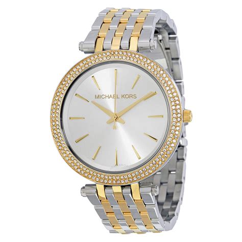 michael kors darci pavé silver tone watch|Michael Kors darci silver.